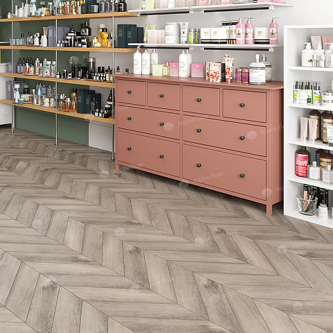 Кварцвиниловая плитка Alpine Floor Альпийский шеврон (Chevron Alpine) ECO 18-8 Дуб Исида